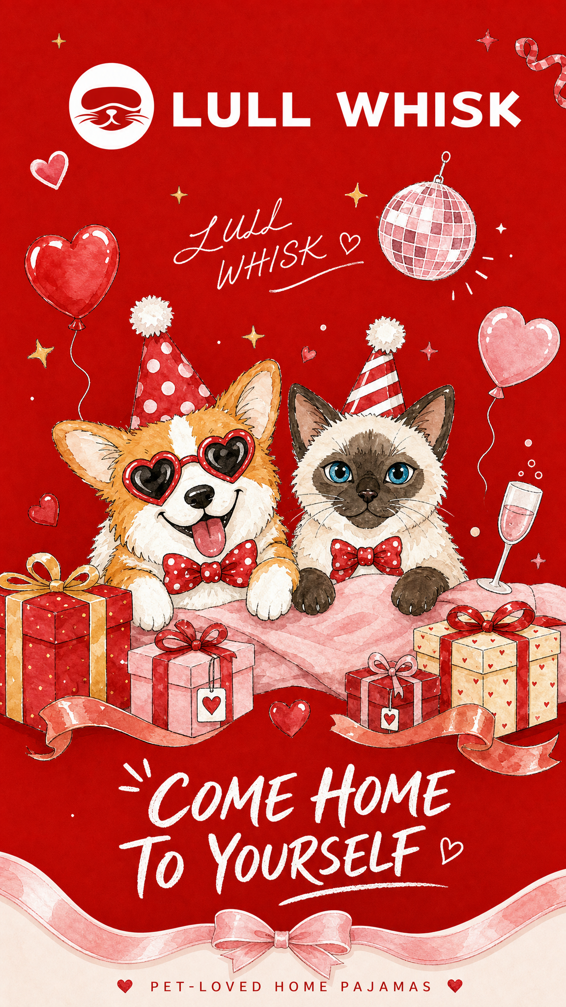 LULL WHISK 猫狗宠物派对品牌海报